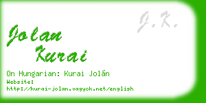 jolan kurai business card